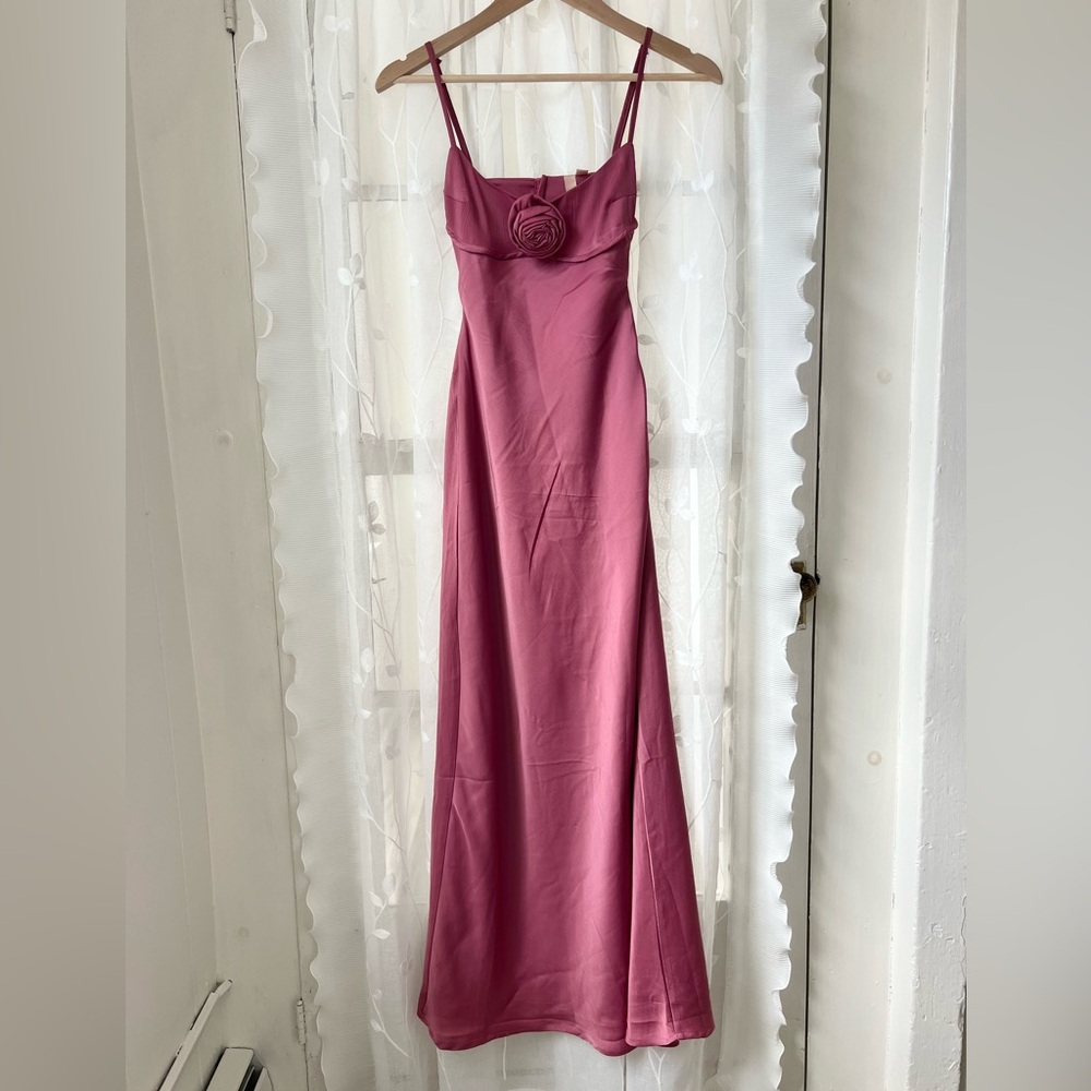 Dusty Mauve Satin Dress